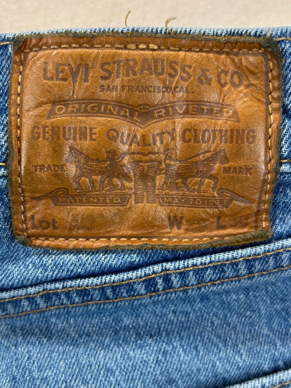 Levi's Premium 502 Taper Fit Mens Jeans W29 L30 Blue Stretch Straight Big E